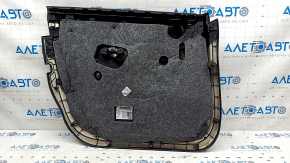 Door trim card front right Mercedes GLC 16-22 black leather, ebony insert, armrest black leather, tears, dents