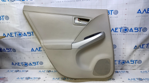 Door trim card rear left Toyota Prius 30 10-15 beige, with beige insert leather, armrest beige leather, scratches, abrasions