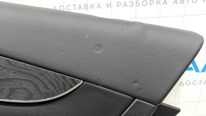 Door trim card rear right Mercedes GLC 16-22 black leather, ebony insert, armrest black leather, tears, dents
