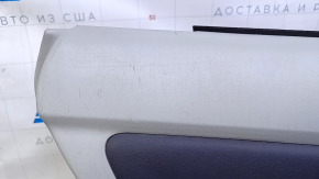 Door trim card rear left Toyota Prius 30 10-15 gray with dark insert leather, armrest dark gray leather, molding gray structure, under the tweeter, scratches, abrasions, broken fasteners