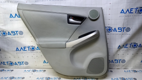 Door trim card rear left Toyota Prius 30 10-15 gray with gray insert leather, armrest gray leather, molding gray structure, under the tweeter, scuffs, scratches