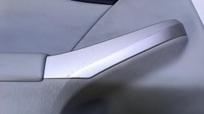 Door trim card rear left Toyota Prius 30 10-15 gray with gray insert leather, armrest gray leather, molding gray structure, under the tweeter, scuffs, scratches