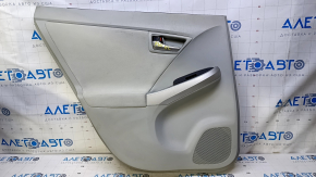 Door trim card rear left Toyota Prius 30 10-15 gray with gray insert cloth, armrest gray cloth, molding gray structure, scuffs, scratches, for dry cleaning