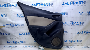 Door trim card rear left Mazda 3 14-18 BM black, with gray insert cloth, armrest black plastic, scuffs, scratches