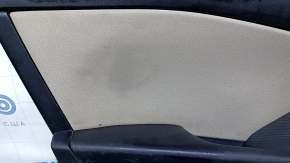 Door trim card rear left Mazda 3 14-18 BM black, with gray insert cloth, armrest black plastic, scuffs, scratches