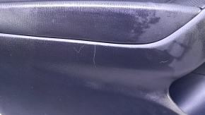 Door trim card rear left Mazda3 14-18 BM black with black insert cloth, armrest black plastic, scratches, abrasions