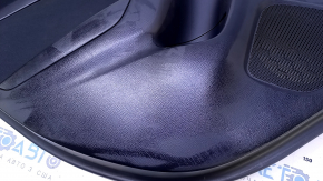 Door trim card rear left Mazda3 14-18 BM black with black insert cloth, armrest black plastic, scratches, abrasions