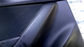 Door trim card rear left Mazda3 14-18 BM black with black insert cloth, armrest black plastic, scratches, abrasions