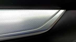 Door trim card front right Infiniti QX50 19- black, insert black leather, armrest black leather, gray stitching, molding silver, butts