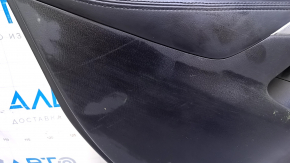Door trim card rear left Mazda 6 13-15 Touring black with black insert leather, armrest black leather, molding gray gloss, scratches, abrasions, dent