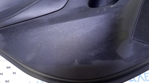 Door trim card rear left Mazda 6 13-15 Touring black with black insert leather, armrest black leather, molding gray gloss, scratches, abrasions, dent