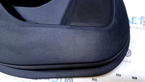 Door trim card rear left Nissan Sentra 20 - black with black insert plastic, armrest black leather, scratches, abrasions