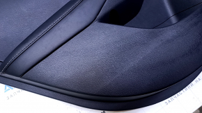 Door trim card rear left Nissan Sentra 20 - black with black insert plastic, armrest black leather, scratches, abrasions