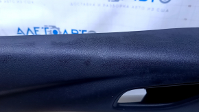 Door trim card rear left Mazda 6 13-15 Touring black gray insert cloth, armrest black leather, molding gray gloss, dent, abrasions, scratches