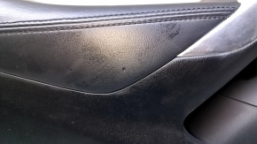 Door trim card rear left Mazda 6 13-15 Touring black gray insert cloth, armrest black leather, molding gray gloss, dent, bump, abrasions, scratches