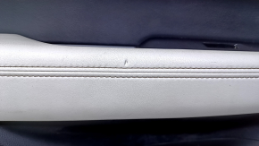 Door trim card rear left Mazda CX-5 17- with black insert leather, armrest leather gray, molding gray structure, butt, dent, abrasions, scratches