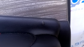 Door trim card rear left Nissan Murano z52 15-18 black with black insert leather, armrest black leather, molding gray gloss, scuffs, dents, abrasions, scratches, bumps