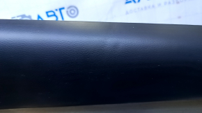 Door trim card rear left Nissan Murano z52 15-18 black with black insert leather, armrest black leather, molding gray gloss, scuffs, dents, abrasions, scratches, bumps