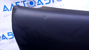 Door trim card rear left Nissan Murano z52 15-18 black with black insert leather, armrest black leather, molding gray gloss, scuffs, dents, abrasions, scratches, bumps
