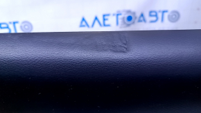 Door trim card rear left Nissan Murano z52 15-18 black with black insert leather, armrest black leather, molding gray gloss, dents, abrasions, scratches, pokes