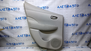 Door trim card rear left Nissan Leaf 13-17 gray with gray insert plastic, armrest gray cloth, scratches, abrasions, for dry cleaning