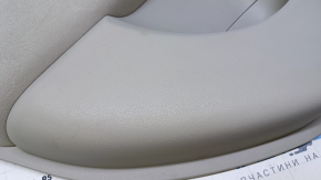 Door trim card rear left Nissan Leaf 13-17 gray with gray insert plastic, armrest gray cloth, scratches, abrasions, for dry cleaning