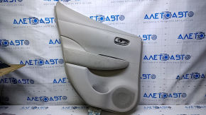 Door trim card rear left Nissan Leaf 13-17 gray with gray insert plastic, armrest gray cloth, scratches, abrasions, whitened plastic, for dry cleaning