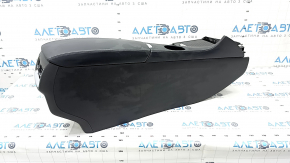 Console center armrest and cup holders Infiniti QX50 19- leather, black, scratches