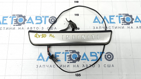 Door sill trim outer rear left Infiniti QX50 19- chrome with backlight, scratches