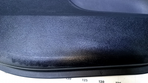 Door trim card rear left Toyota Avalon 13-18 beige with beige insert leather, armrest brown leather, scuffs, scratches, nicks