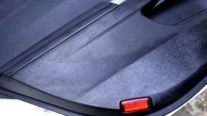 Door trim card rear left Toyota Avalon 13-18 black with black insert leather, armrest black leather, scratches, abrasions, scuffs