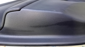 Door trim card rear left Nissan Altima 13-18 black with black insert leather, armrest black leather, molding black matte, scratches, dents, abrasions