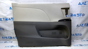 Door trim card rear left Toyota Sienna 11-14 beige with beige insert plastic, scuffs, scratches