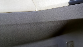 Door trim card rear left Toyota Sienna 11-14 beige with beige insert plastic, scuffs, scratches