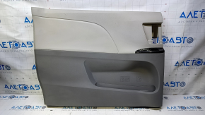 Door trim card rear left Toyota Sienna 11-14 gray with gray insert plastic, scratches, abrasions