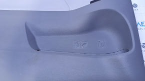 Door trim card rear left Toyota Sienna 11-14 gray with gray insert plastic, scratches, abrasions