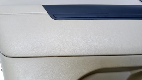 Door trim card rear left Jeep Patriot 11-17 beige with beige insert plastic, armrest beige plastic, scuffs, scratches, broken fastening