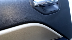 Door trim card rear left Jeep Patriot 11-17 beige with beige insert plastic, armrest beige plastic, scuffs, scratches, broken fastening