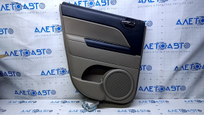 Door trim card rear left Jeep Patriot 11-17 beige with beige insert plastic, armrest beige plastic, scuffs, scratches, burrs, broken fastening