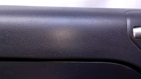 Door trim card rear left Jeep Patriot 11-17 black with black insert plastic, armrest black plastic, fur-like glass, scratches, abrasions