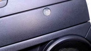 Door trim card rear left Jeep Patriot 11-17 black with black insert plastic, armrest black plastic, fur-like glass, scratches, abrasions