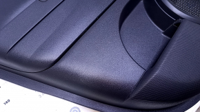 Door trim card rear left Jeep Patriot 11-17 black with black insert plastic, armrest black plastic, fur-like glass, scratches, abrasions
