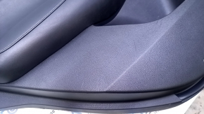 Door trim card rear left Infiniti QX50 19- black with black insert leather, armrest leather, BOSE, molding gray gloss, bumps, dents, scratches