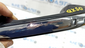 Door handle outer front left Infiniti QX50 19- keyless, with chrome trim, broken trim, scratches on trim