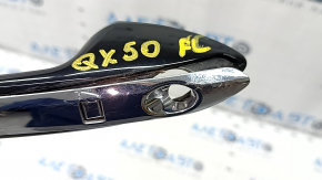 Door handle outer front left Infiniti QX50 19- keyless, with chrome trim, broken trim, scratches on trim