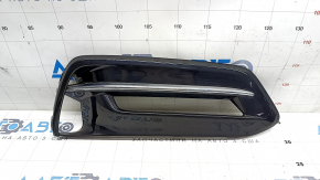 Bumper grille right Honda Accord 18-22 hybrid, under fog lights, black gloss, chrome, sand