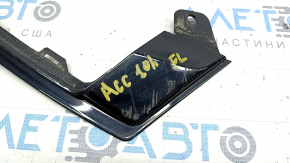 Front bumper eyelash left Honda Accord 18-22 under headlight, black gloss, scratches