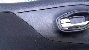 Door trim card rear left Jeep Renegade 15 - black with black insert cloth, armrest black cloth, speaker cover beige, for dry cleaning, scuffs, scratches