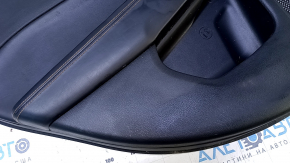 Door trim card rear left Jeep Compass 17- black with black insert leather, armrest black leather, scratches, abrasions