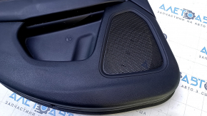 Door trim card rear left Jeep Compass 17- black with black insert leather, armrest black leather, scratches, abrasions